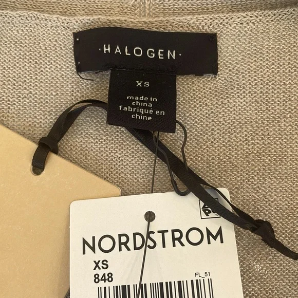 Halogen Cardigan in Oxford Tan Size XS NWT - Picture 8 of 9
